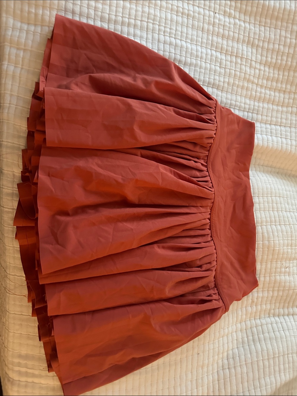 aerie Rust Gathered Mini Skirt